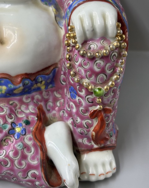古玩陶瓷【未來佛】胭脂粉·異型彌勒佛拍賣,當前價格8500元