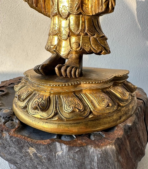 古玩銅器銅鎏金旃檀佛造像拍賣，當前價格119999元