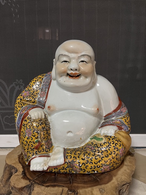 古玩陶瓷彌勒佛塑像拍賣,當前價格1999元