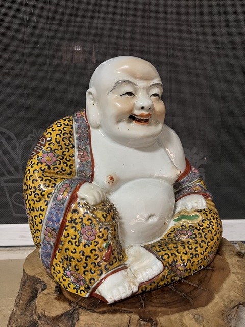 古玩陶瓷彌勒佛塑像拍賣,當前價格1999元