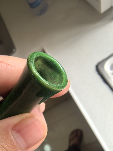 古玩陶瓷綠哥釉荸薺瓶真品鑒賞圖