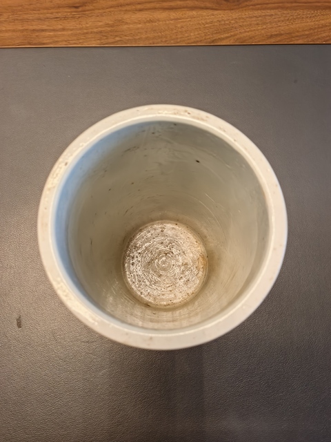 古玩陶瓷米黃釉粉彩花卉紋帽筒拍賣,當前價格650元
