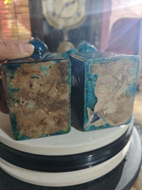 古玩陶瓷孔雀藍釉獅子擺件拍賣，當前價格1000元