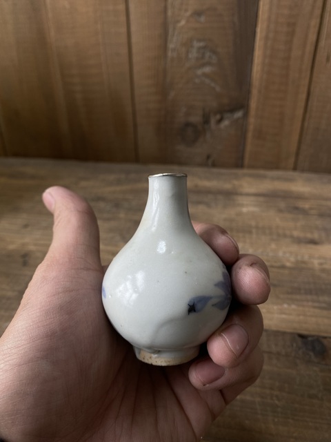 古玩陶瓷青花花卉紋截口瓶拍賣，當前價格268元