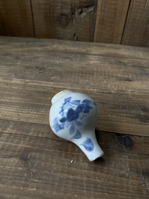 古玩陶瓷青花花卉紋截口瓶拍賣，當前價格268元