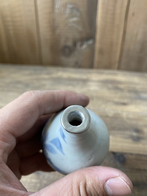 古玩陶瓷青花花卉紋截口瓶拍賣，當前價格268元
