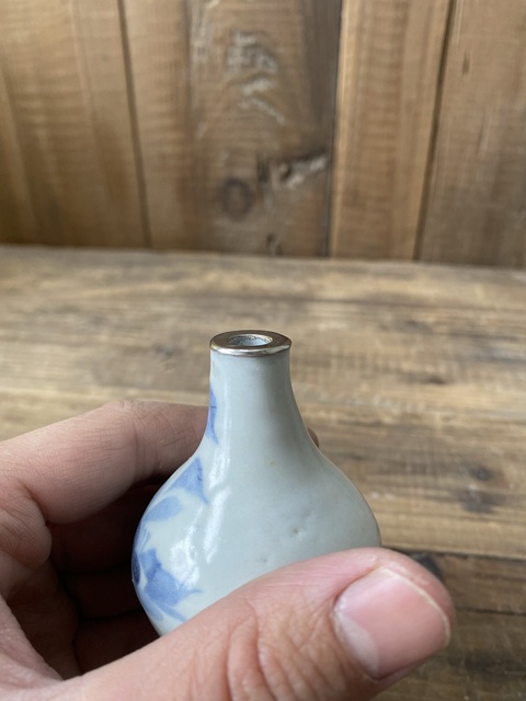 古玩陶瓷青花花卉紋截口瓶拍賣，當前價格268元