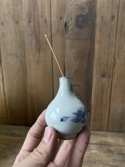 古玩陶瓷青花花卉紋截口瓶拍賣，當前價格268元