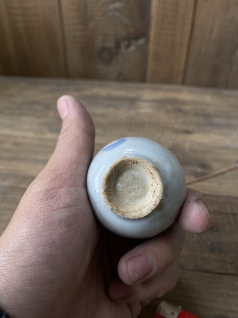古玩陶瓷青花花卉紋截口瓶拍賣，當前價格268元