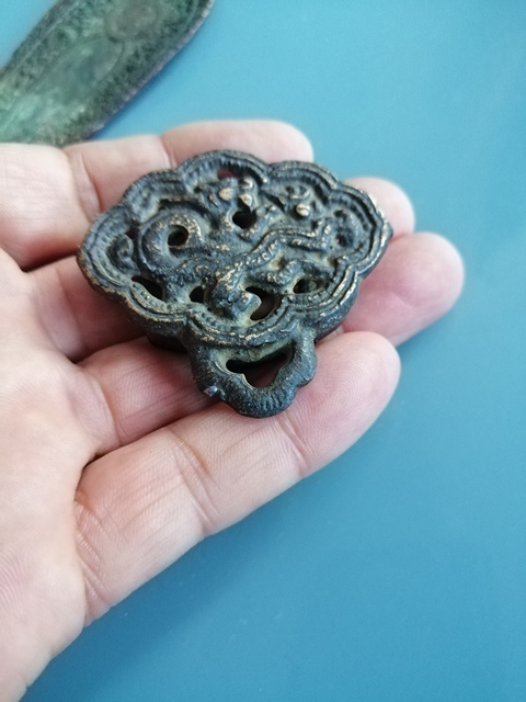 古玩雜項清早期銅帶飾拍賣,當前價格1866元