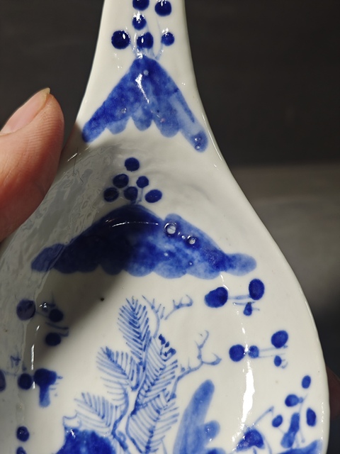 古玩陶瓷青花山水紋勺拍賣，當前價格600元