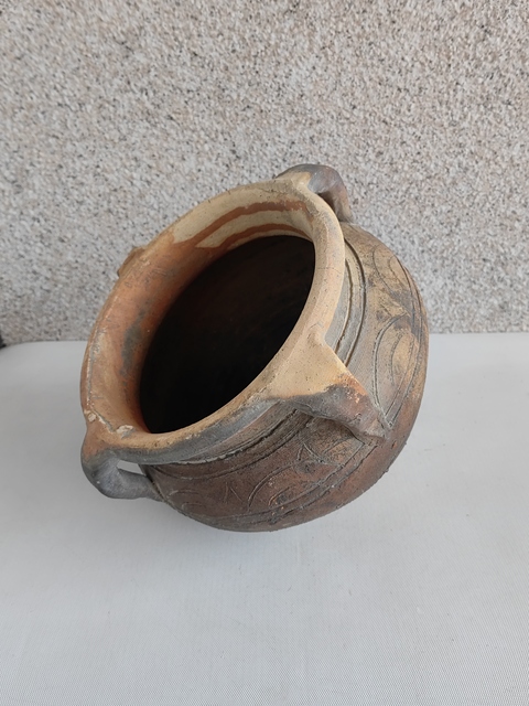 古玩陶瓷晚明四系尖底罐拍賣,當前價格850元