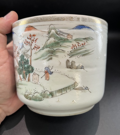 古玩陶瓷粉彩山水紋香爐拍賣,當前價格1800元