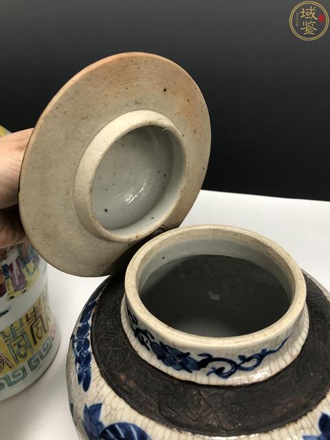 古玩陶瓷哥釉青花富貴白頭紋將軍罐拍賣,當前價格9800元