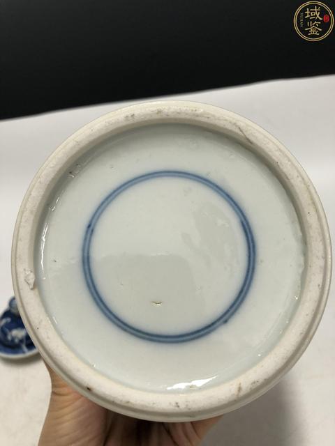古玩陶瓷晚清·青花留白冰梅紋蓋罐拍賣，當前價格5888元