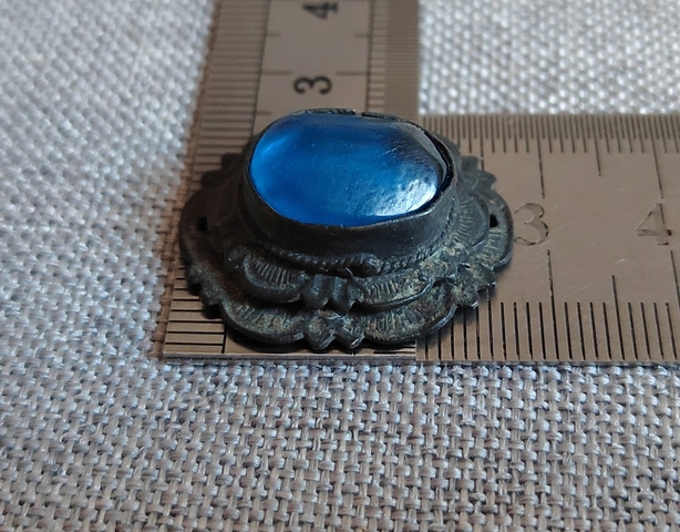 古玩陶瓷清代銅嵌琉璃帽花拍賣,當(dāng)前價(jià)格500元