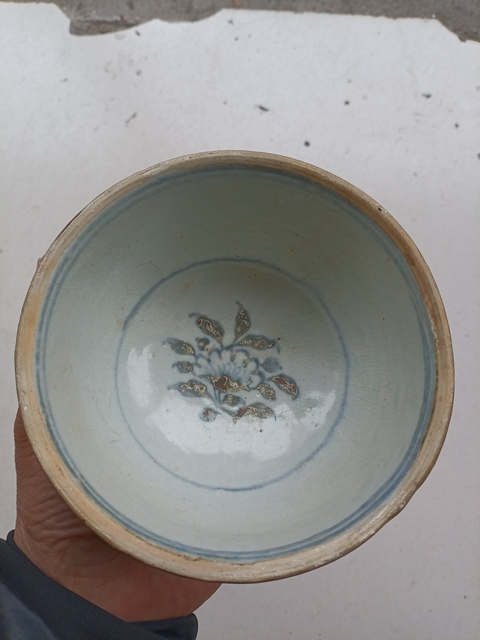 古玩陶瓷元青花花卉紋碗拍賣,當前價格999元