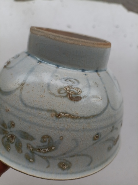 古玩陶瓷元青花花卉紋碗拍賣,當前價格999元