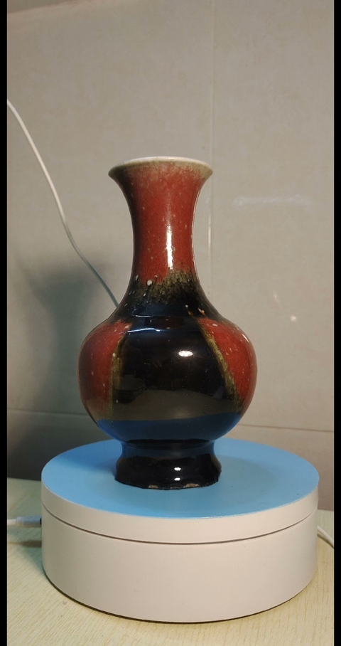 古玩陶瓷清中三陽開泰天球瓶拍賣，當前價格9800元