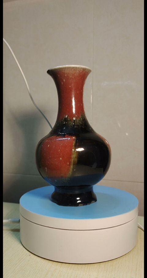 古玩陶瓷清中三陽開泰天球瓶拍賣，當前價格9800元