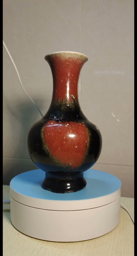 古玩陶瓷清中三陽開泰天球瓶拍賣，當前價格9800元