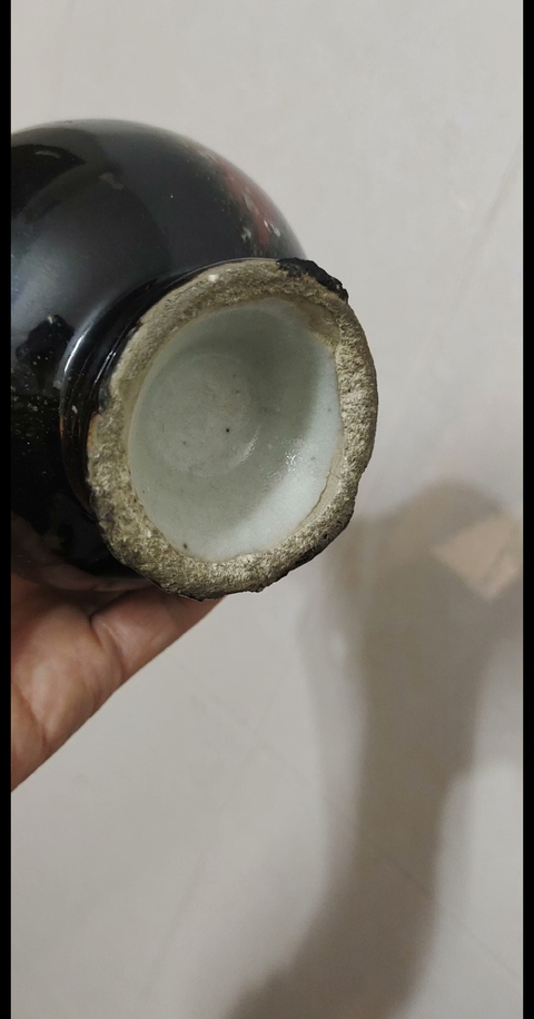 古玩陶瓷清中三陽開泰天球瓶拍賣，當前價格9800元