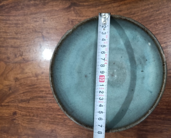 古玩陶瓷實物保真精品元代鈞窯天藍釉大碗拍賣,當前價格3980元