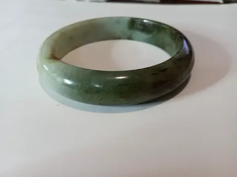 古玩玉器80年代天然翡翠手鐲拍賣，當前價格380元