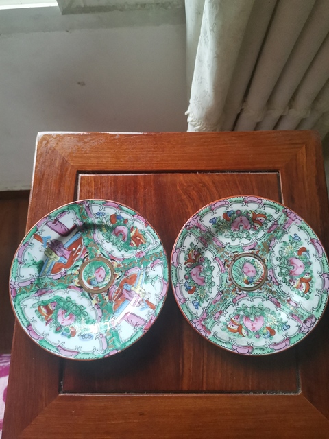 古玩陶瓷廣彩盤拍賣，當前價格860元