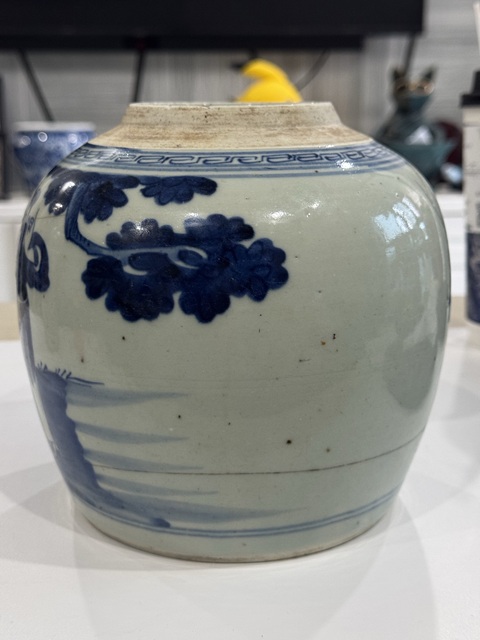 古玩陶瓷乾嘉青花嬰戲圖罐拍賣,當(dāng)前價(jià)格788元