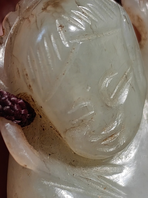 古玩玉器和田玉雕童子真品鑒賞圖