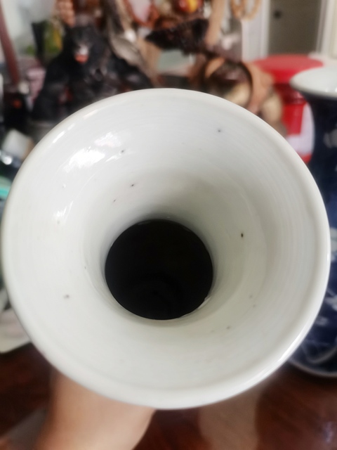 古玩陶瓷晚清冰梅紋觀音瓶一對拍賣,當前價格4200元