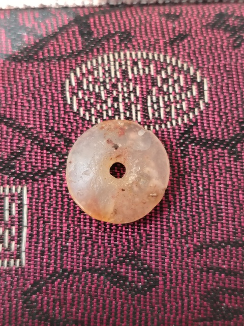 古玩玉器文化期高古瑪瑙水晶“磨盤(pán)珠”拍賣(mài),當(dāng)前價(jià)格999元