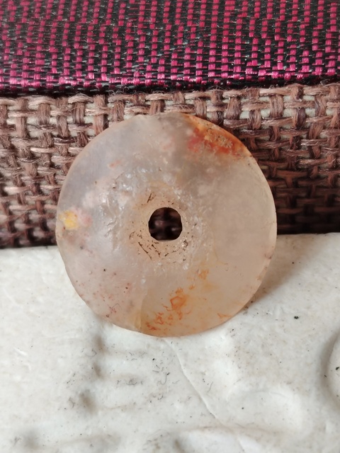 古玩玉器文化期高古瑪瑙水晶“磨盤(pán)珠”拍賣(mài),當(dāng)前價(jià)格999元
