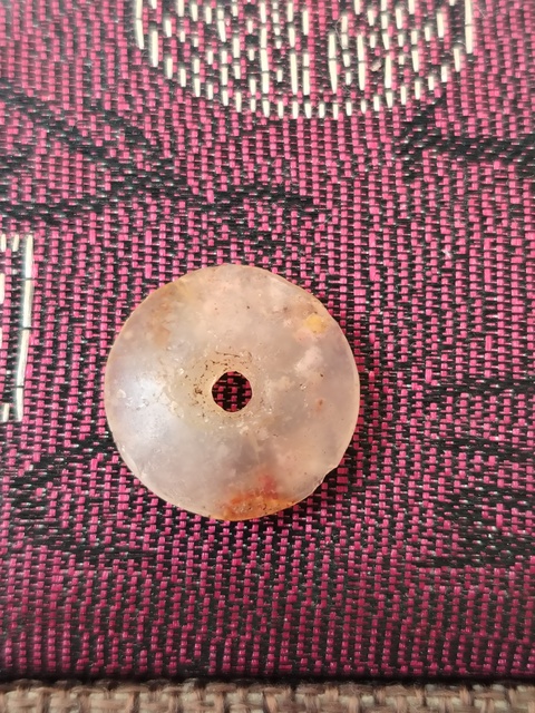 古玩玉器文化期高古瑪瑙水晶“磨盤(pán)珠”拍賣(mài),當(dāng)前價(jià)格999元