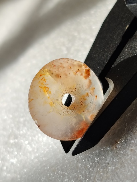 古玩玉器文化期高古瑪瑙水晶“磨盤(pán)珠”拍賣(mài),當(dāng)前價(jià)格999元