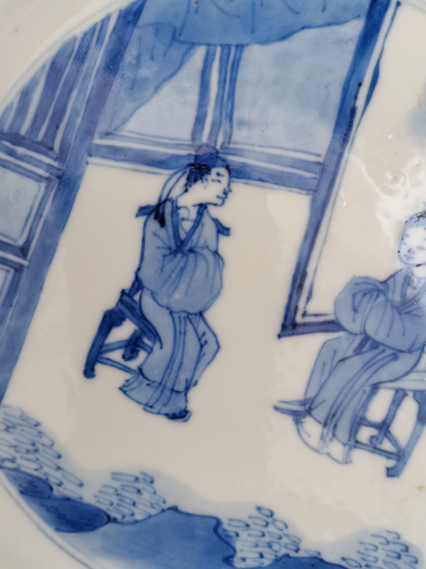 古玩陶瓷康熙:青花人物故事盤拍賣，當前價格6500元