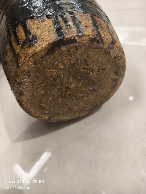 古玩陶瓷黑釉四系梅瓶拍賣，當前價格1288元
