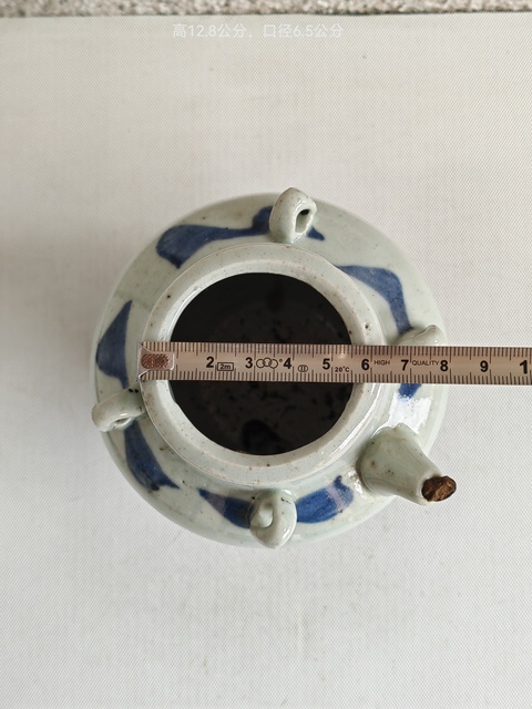 古玩陶瓷青花福字紋茶壺拍賣,當前價格580元