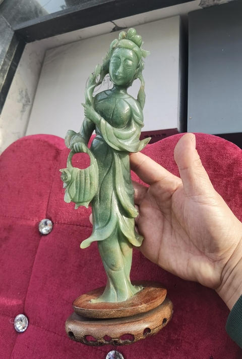 古玩玉器民國左右仙女擺件拍賣,當前價格2000元