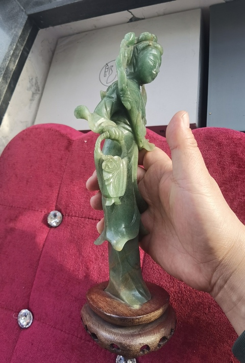 古玩玉器民國左右仙女擺件拍賣,當前價格2000元