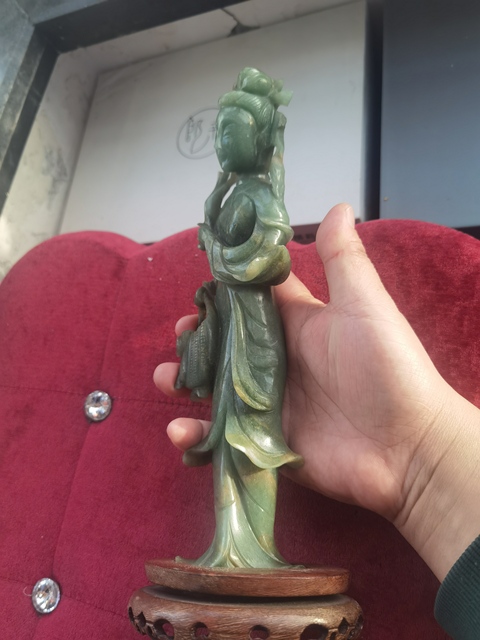 古玩玉器民國左右仙女擺件拍賣,當前價格2000元