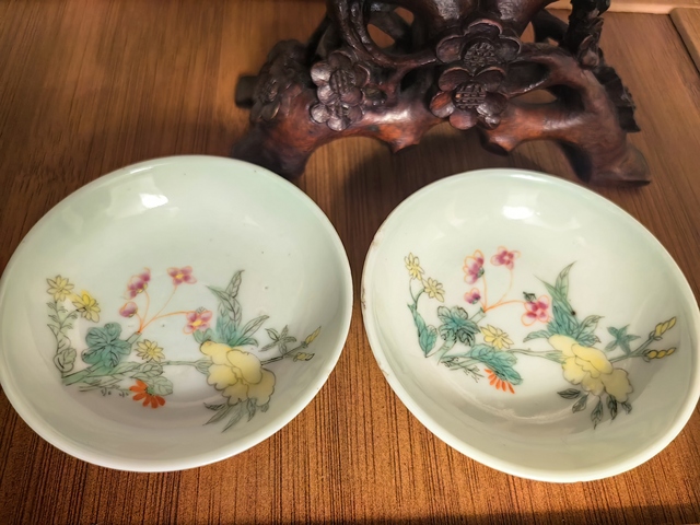 古玩陶瓷粉彩虞美人花卉紋碟拍賣,當前價格2000元