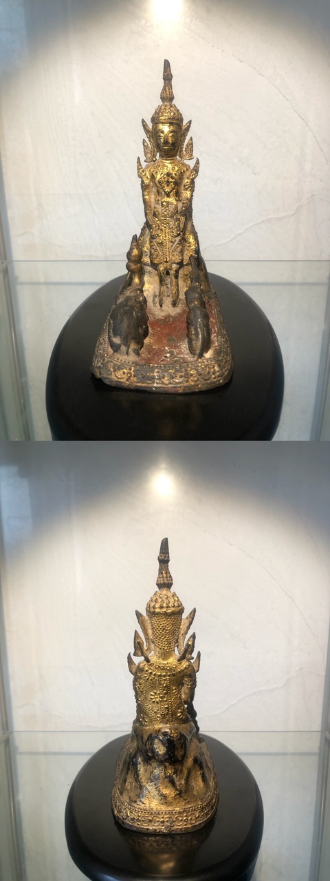 古玩銅器十九世紀(jì)·銅漆金 釋迦佛訓(xùn)象 造像拍賣，當(dāng)前價(jià)格6500元