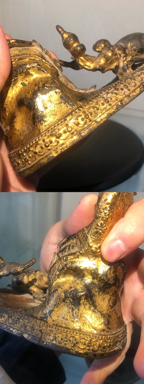 古玩銅器十九世紀(jì)·銅漆金 釋迦佛訓(xùn)象 造像拍賣，當(dāng)前價(jià)格6500元