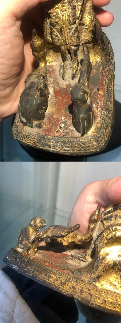 古玩銅器十九世紀(jì)·銅漆金 釋迦佛訓(xùn)象 造像拍賣，當(dāng)前價(jià)格6500元