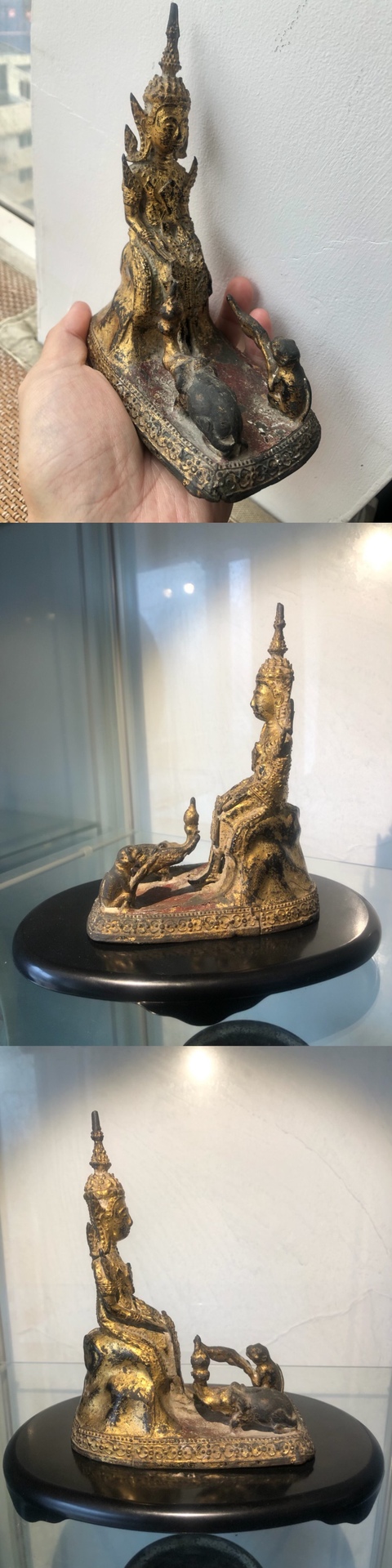 古玩銅器十九世紀(jì)·銅漆金 釋迦佛訓(xùn)象 造像拍賣，當(dāng)前價(jià)格6500元