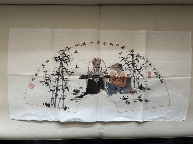 古玩字畫劉敏艷《知音圖》拍賣，當前價格458元