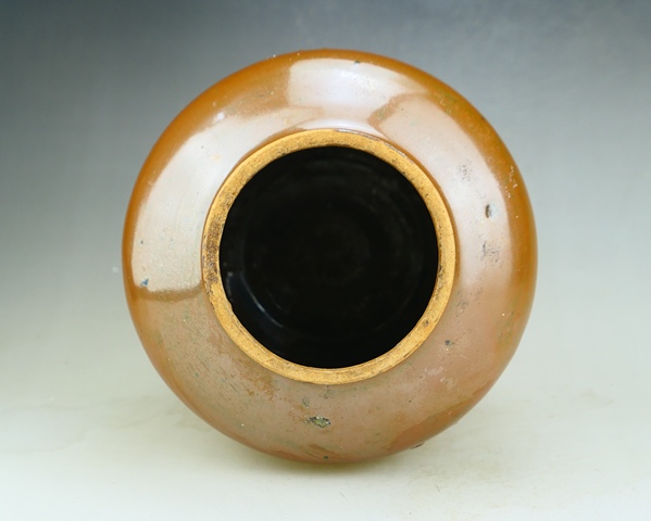 古玩陶瓷明代晚期耀州窯柿紅釉茶葉蓋罐拍賣,當前價格1888元