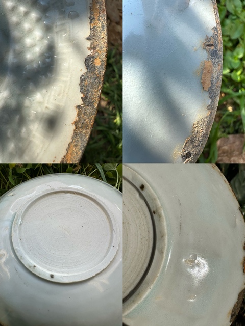 古玩陶瓷青白釉蓮池雙魚回紋洗拍賣，當前價格6800元